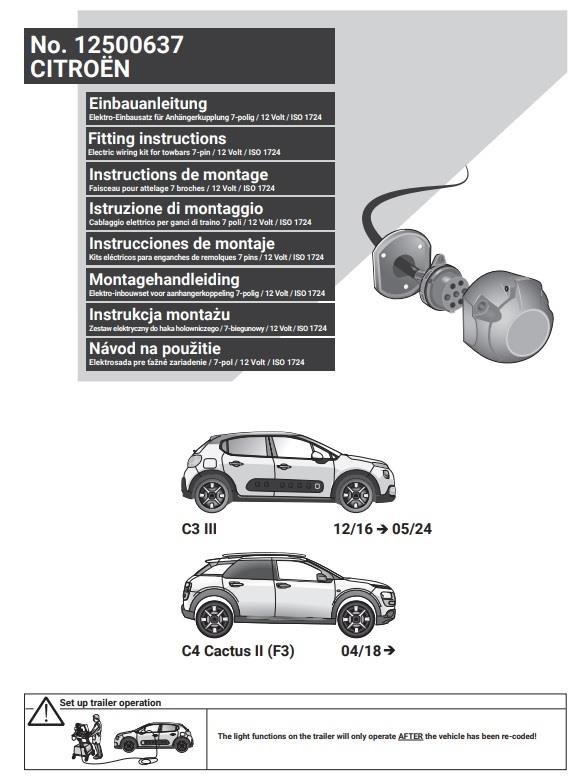 CITROEN C3 2016-2024 Römork Tesisatı 13P