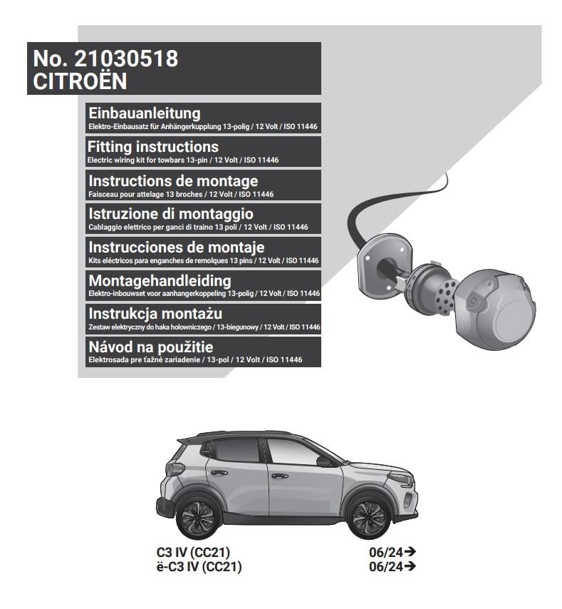 CITROEN C3 2024- Römork Tesisatı 13P
