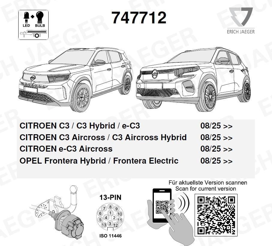 OPEL Frontera 2025- Römork Tesisatı 13P