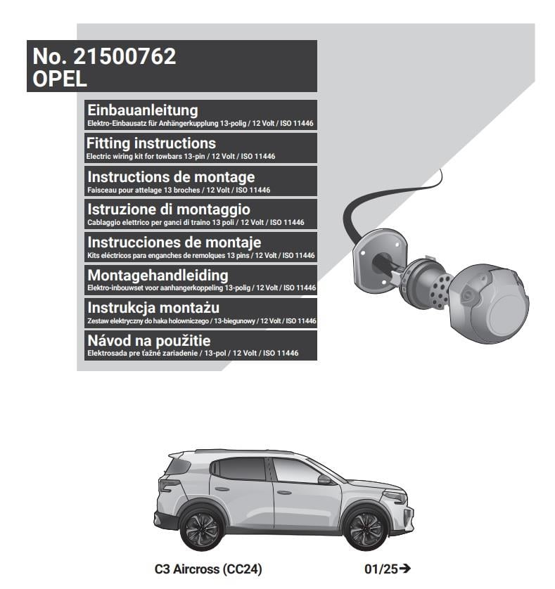 CITROEN C3 Aircross 2025- Römork Tesisatı 13P