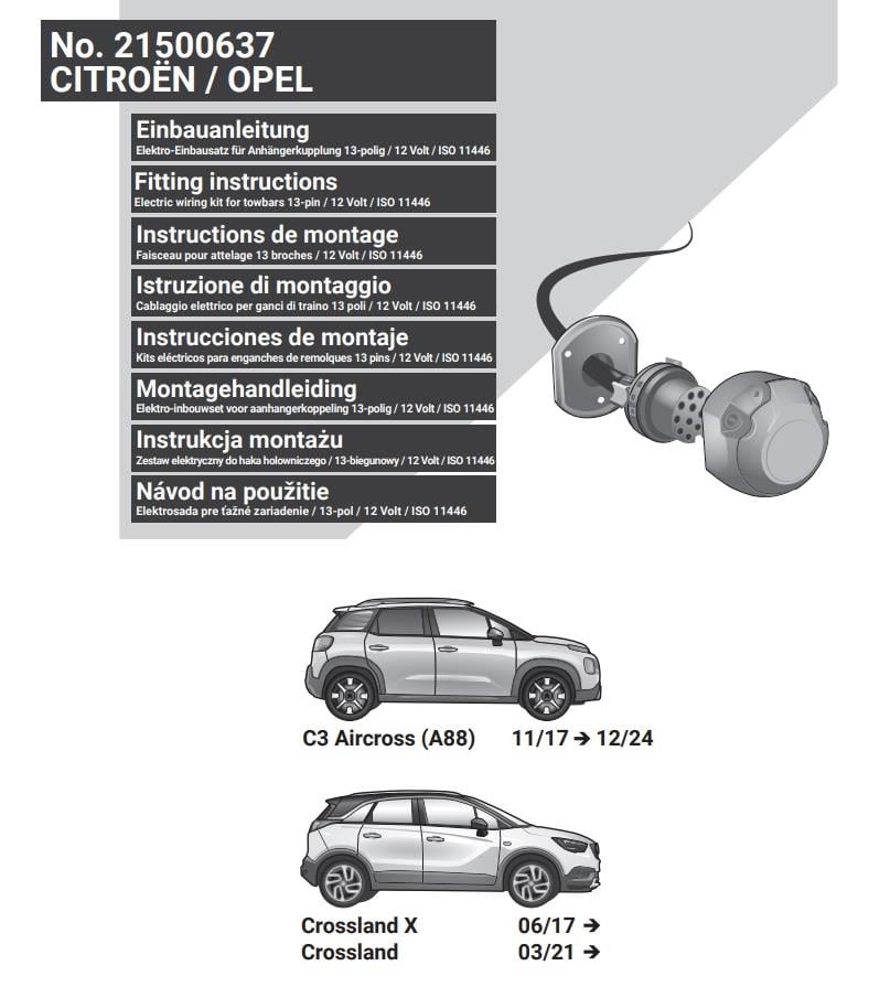 CITROEN C4 2021- Römork Tesisatı 13P