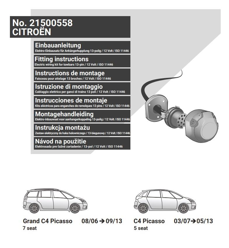 CITROEN C4 Picasso 2006-2013 Römork Tesisatı 13P