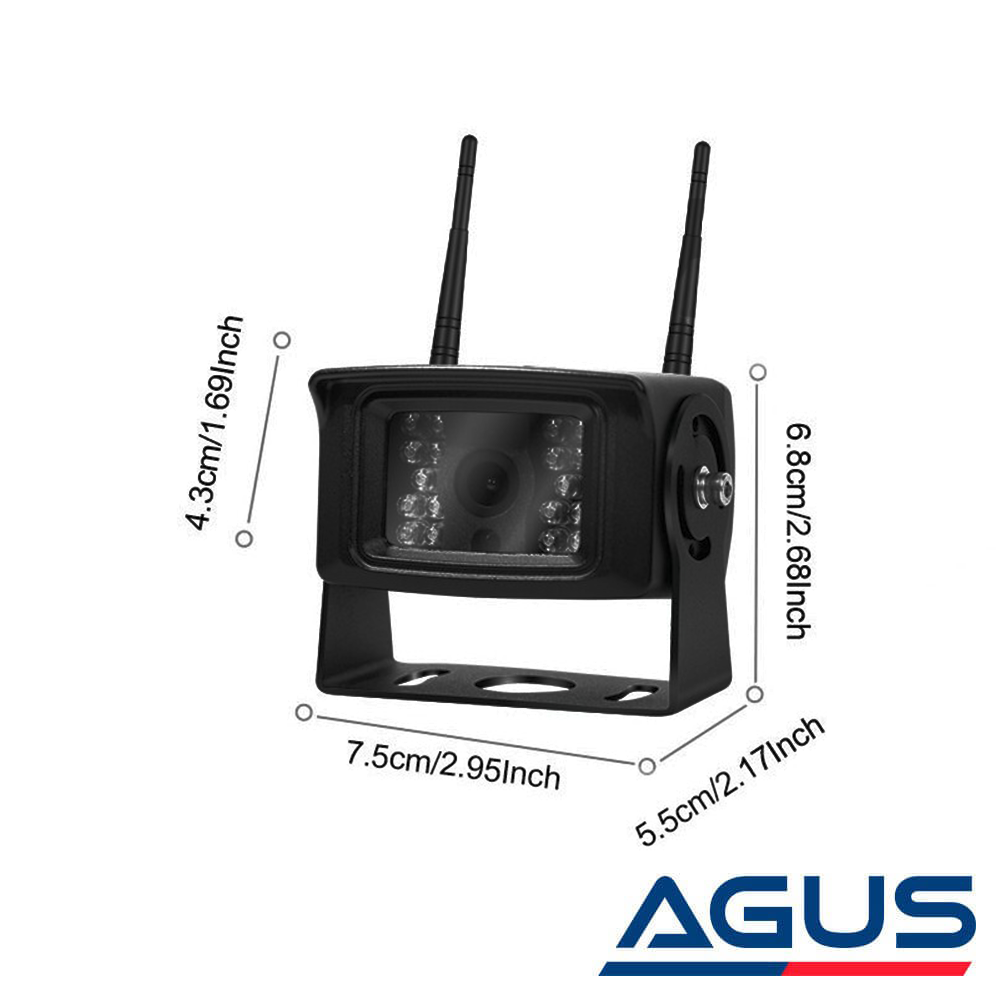 Dahili Ekranlı Wireless Karavan Geri Görüş Kamerası 1080P - Premium