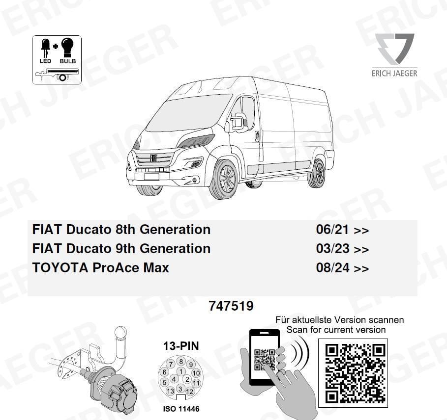 PEUGEOT Boxer 2024- Römork Tesisatı 13P