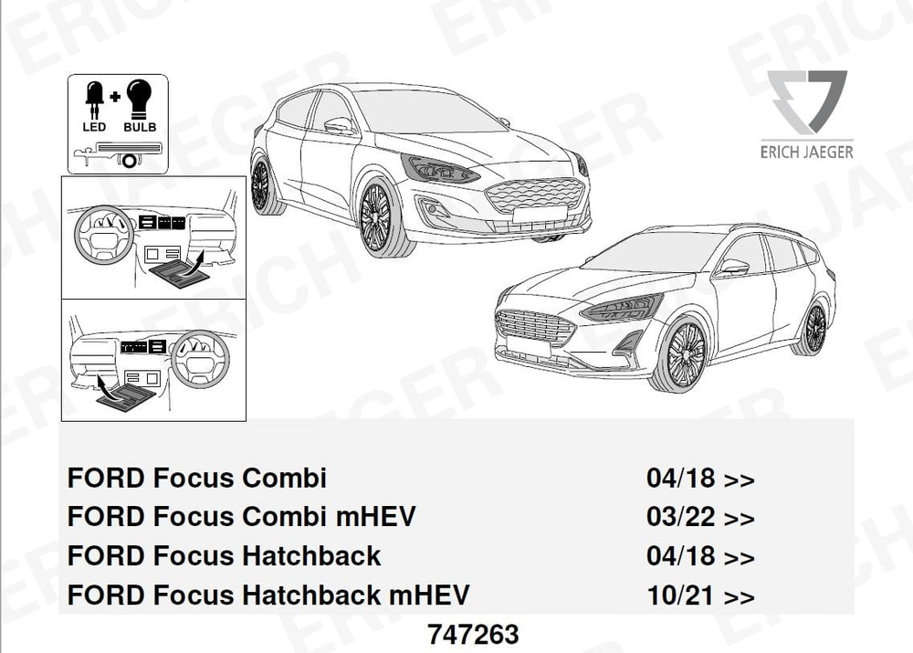 FORD Focus 2017- Römork Tesisatı 13P