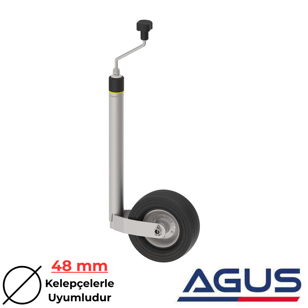 Knott 150 kg 48 mm Krikolu Kilo Ölçerli Ön Destek Tekerleği Geniş Taban