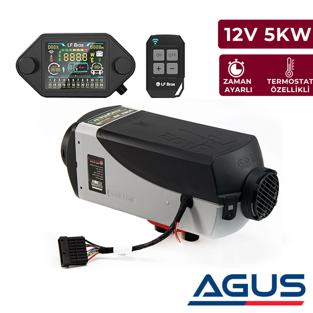 LF-Bros 12V 5KW Termostat Özellikli ELİTE Dizel Isıtıcı