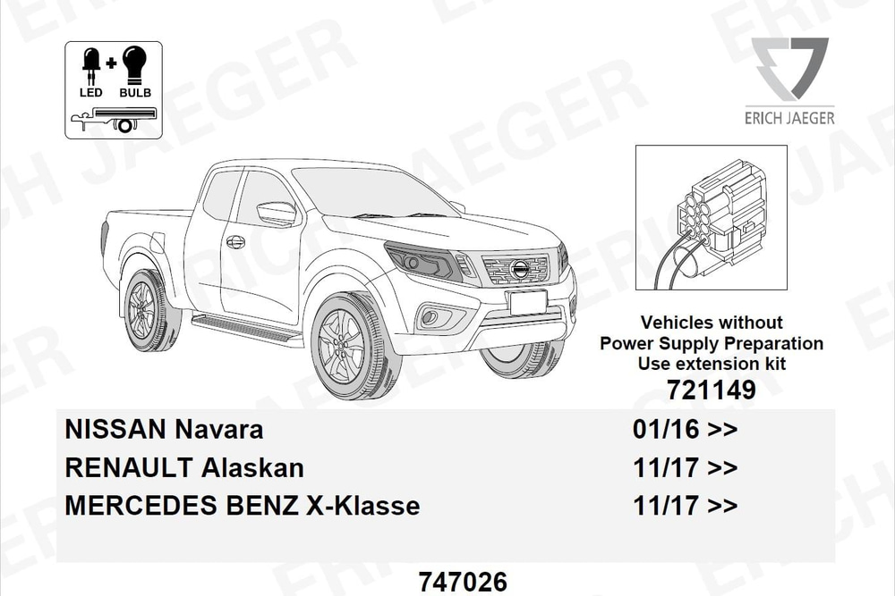 MERCEDES X Class Römork Tesisatı 13P