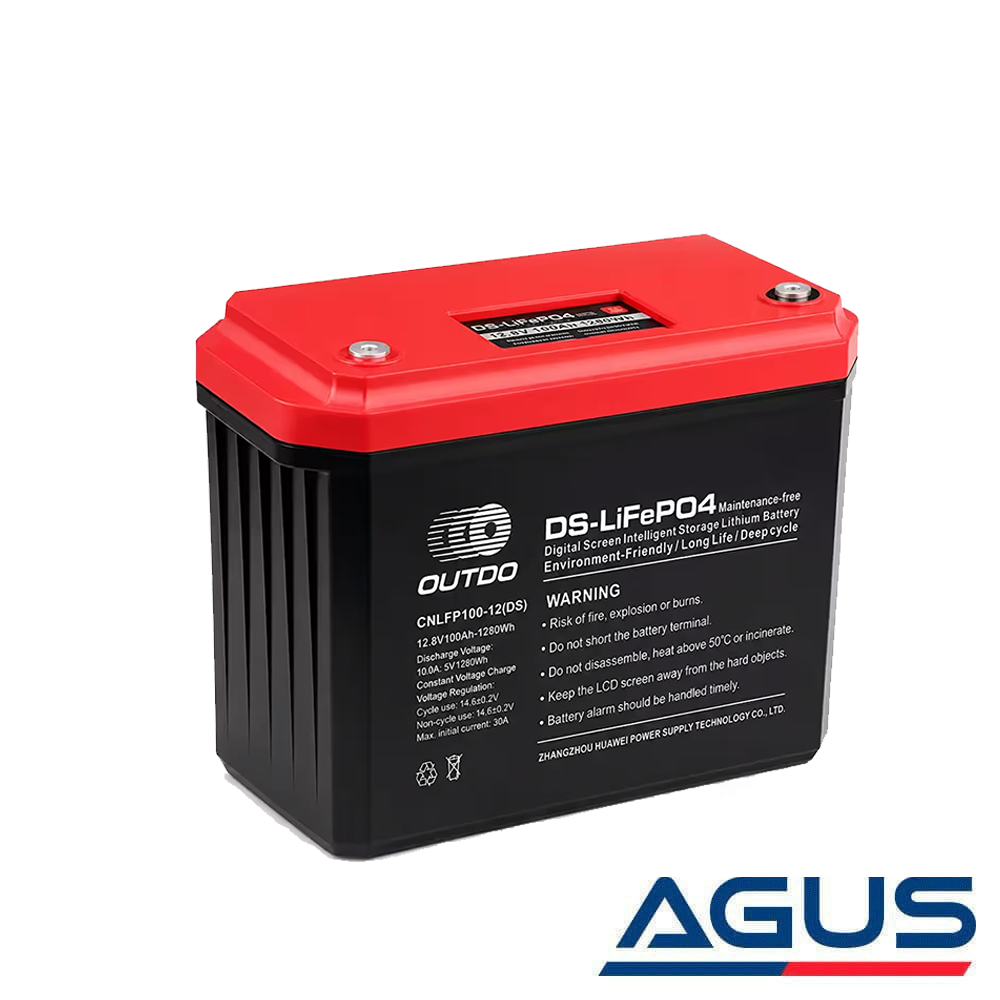 Outdo 12V Lifepo4 100Ah Dijital Ekranlı Smart Lityum Akü 