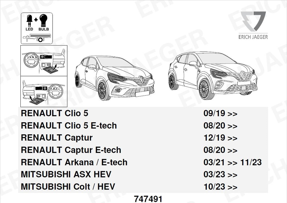 RENAULT Captur 2020- Römork Tesisatı 13P