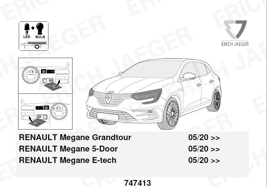RENAULT Megane 2020- Römork Tesisatı 13P