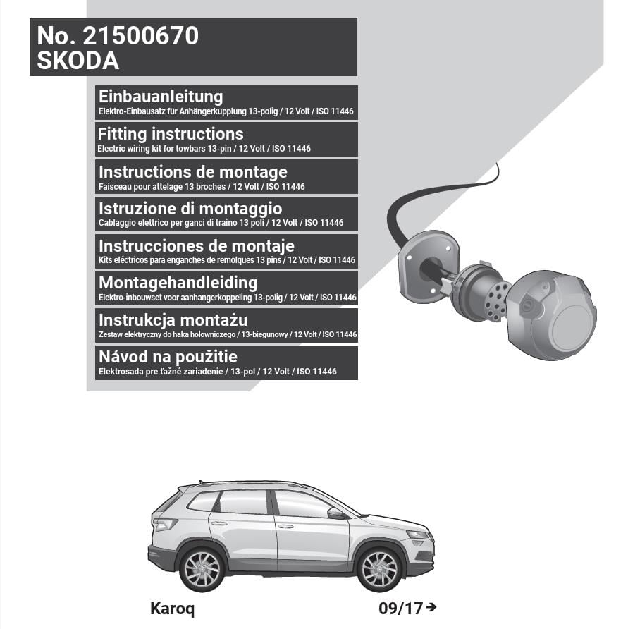 SKODA Karoq 2024- Römork Tesisatı 13P