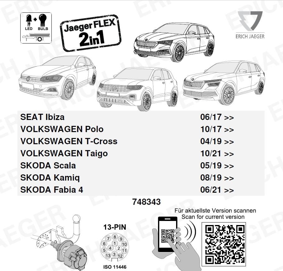 SKODA Scala 2024- Römork Tesisatı 13P