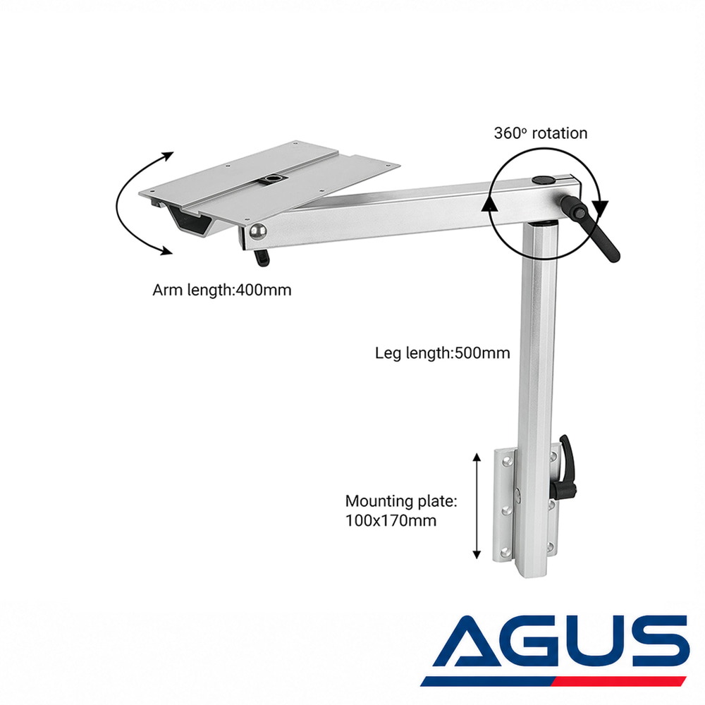 Suga 360° Dönebilen Karavan & Tekne Masa Ayağı