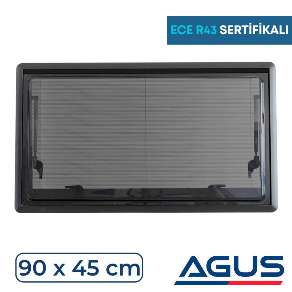 SUGA Amortisörlü Karavan Cam Pencere 90cm x 45cm