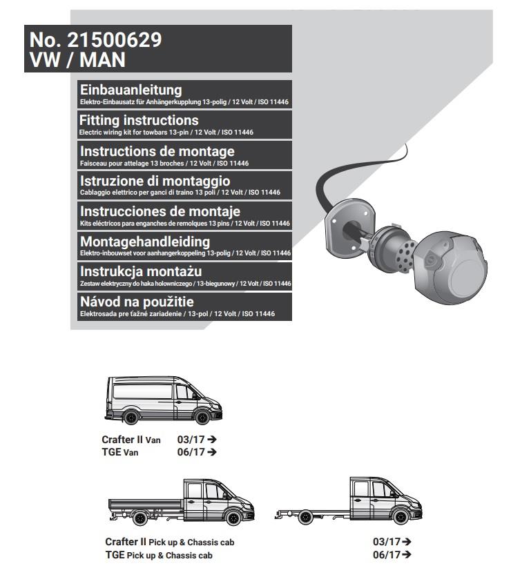 VOLKSWAGEN Crafter 2017- Römork Tesisatı 13P