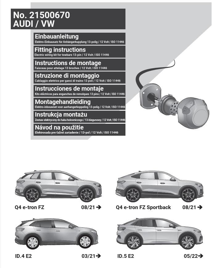 VOLKSWAGEN ID.4 Römork Tesisatı 13P