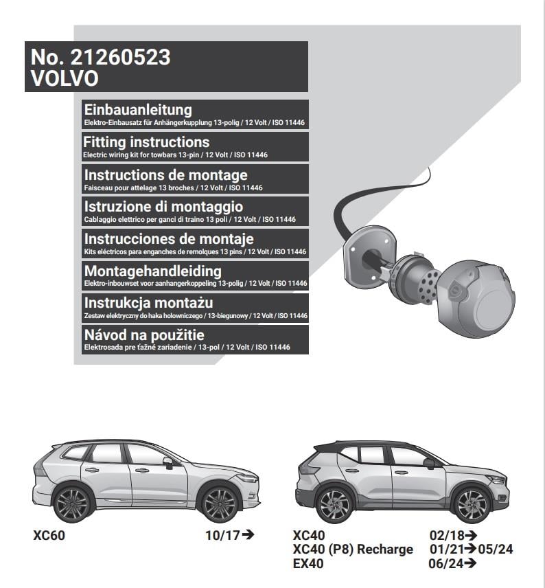 VOLVO EX40 2024- Römork Tesisatı 13P