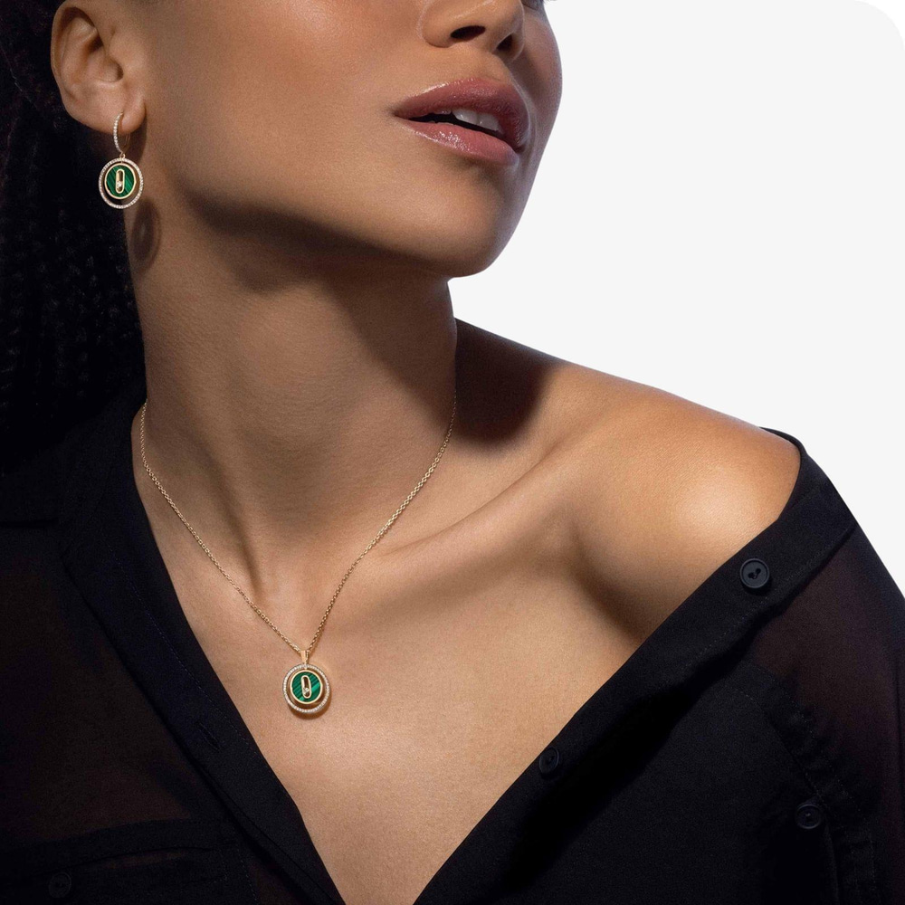 Messika LUCKY MOVE Lucky Move malachite earrings small