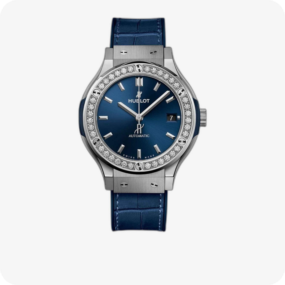 Hublot Classic Fusion Titanium Blue Diamonds