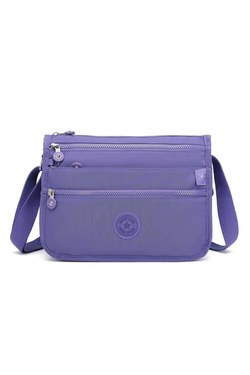 SMARTBAGS KIRİNKIL KUMAŞ KADIN POSTACI OMUZ ÇANTASI 2022-1128 MOR