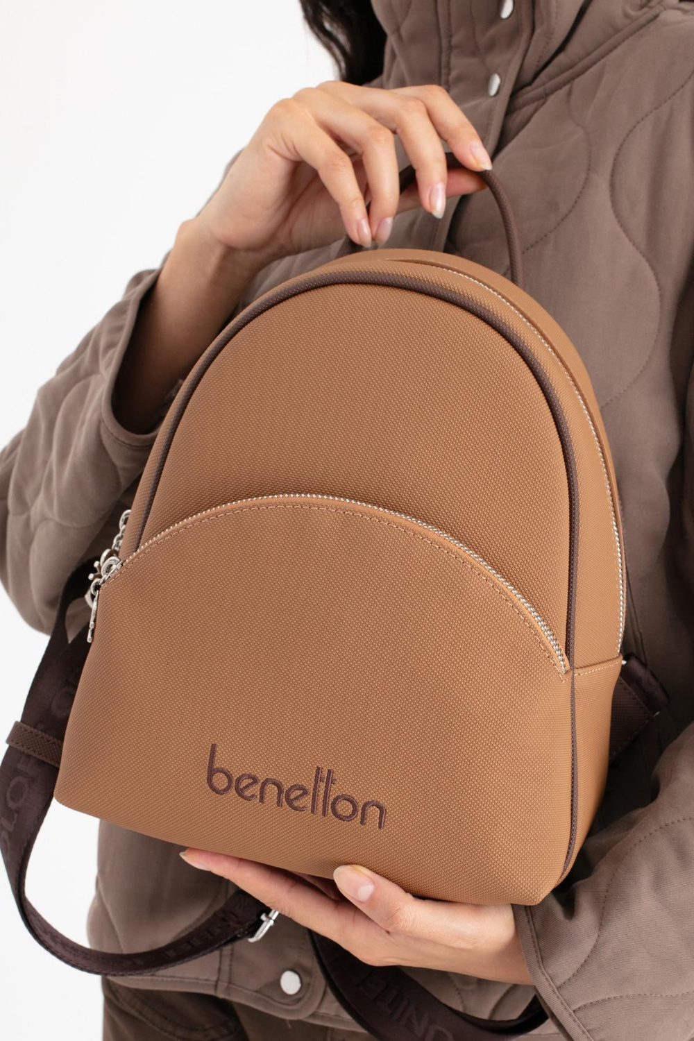 BENETTON KADIN SIRT ÇANTASI BNT1676 TABA KAHVE