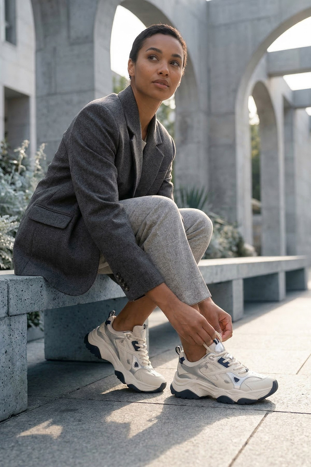 SONİA İTHAL ÖZEL SERİ KADIN SPOR AYAKKABI 65137 BEYAZ LACİ