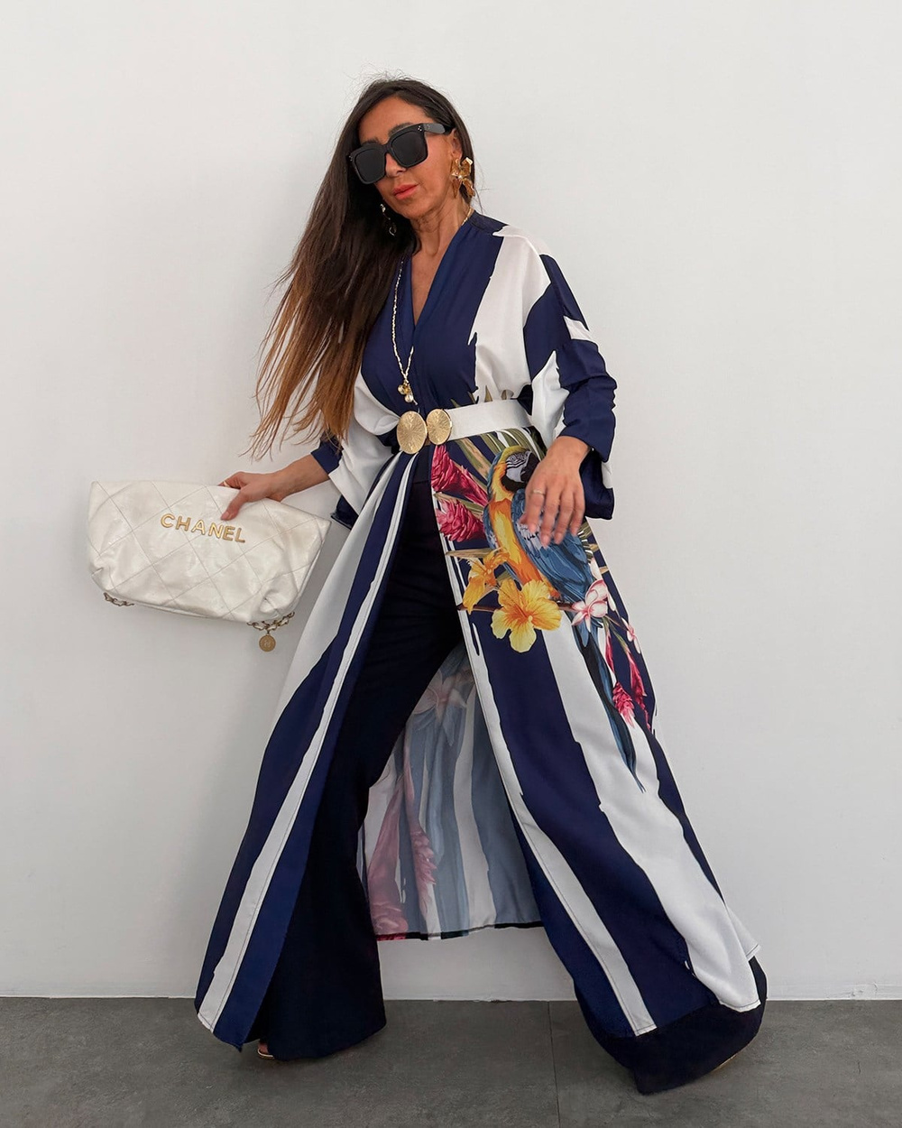 Amore Kimono Papağan Desen