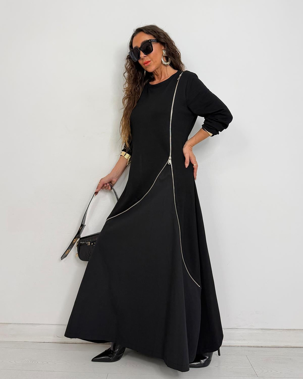 Ruby Fermuarlı Elbise
