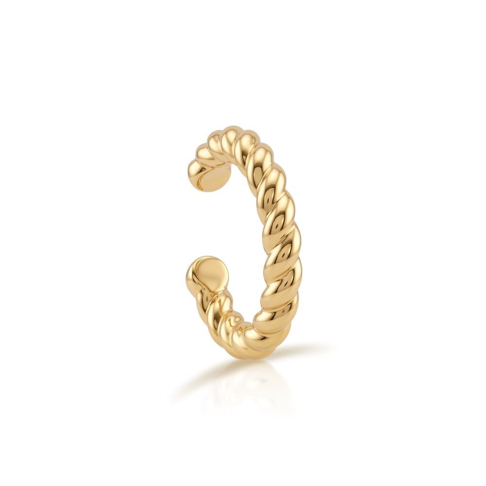 14 Ayar Altın Burgulu Earcuff Kıkırdak Küpe - Dianora Piercing Jewelry