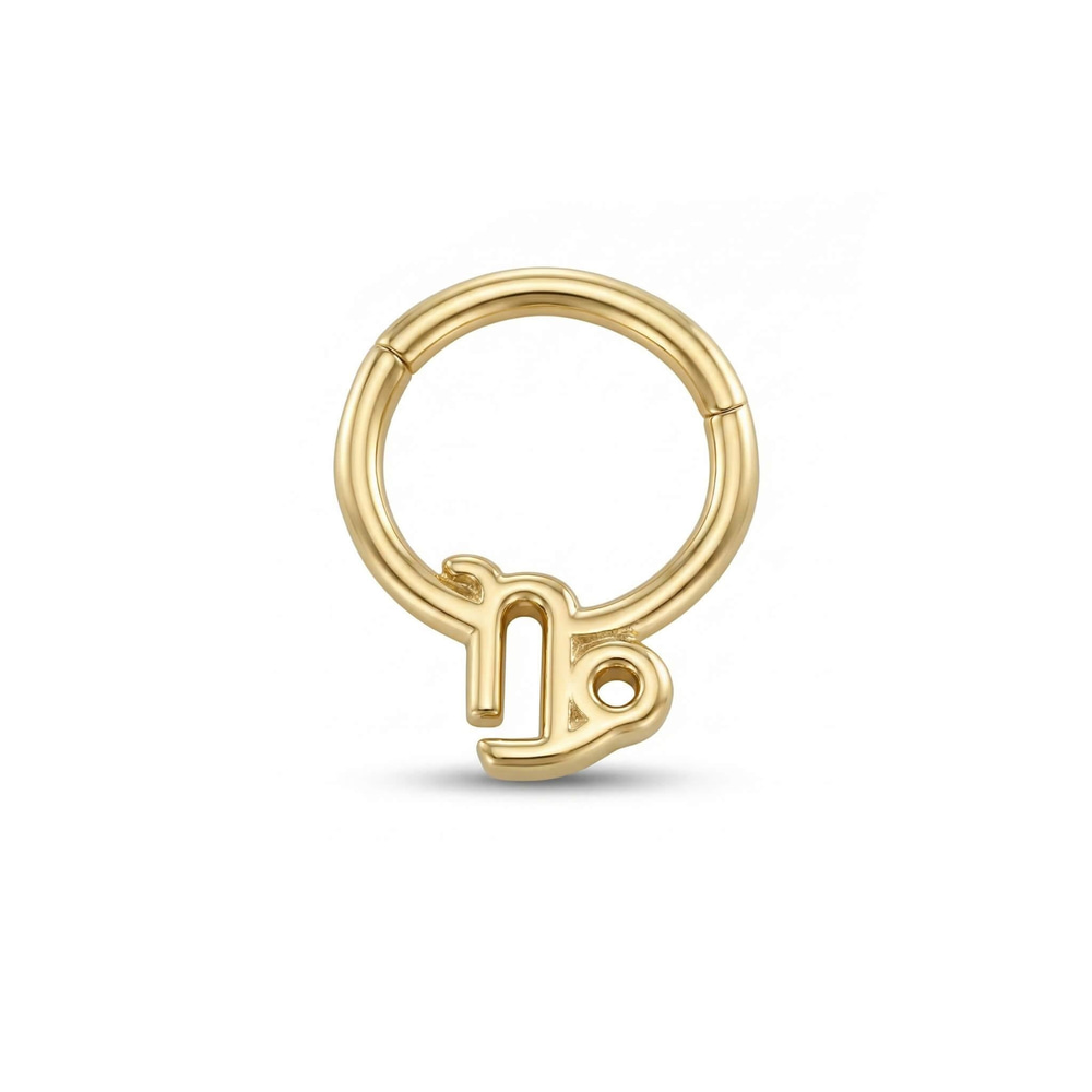 14 Ayar Altın Oğlak Burcu Halka Piercing - Dianora Piercing