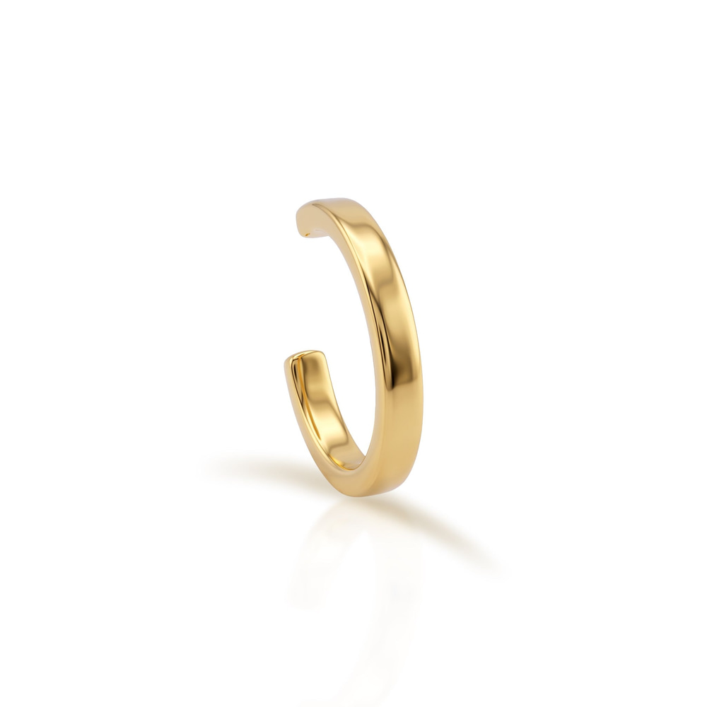 14 Ayar Altın Sade Earcuff Kıkırdak Küpe - Dianora Piercing Jewelry