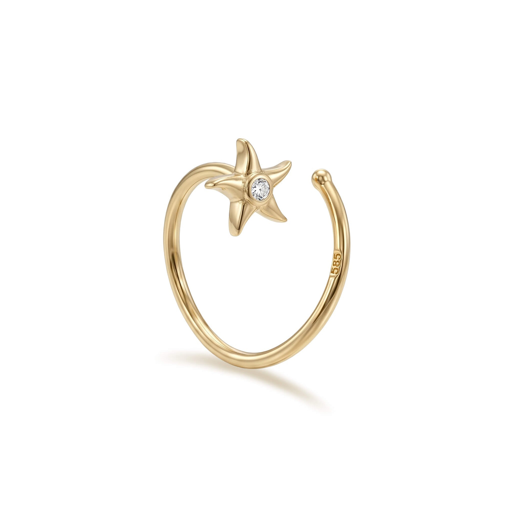 14 Ayar Altın Yusufçuk Sıkıştırmalı Hızma - Dianora Piercing Jewelry