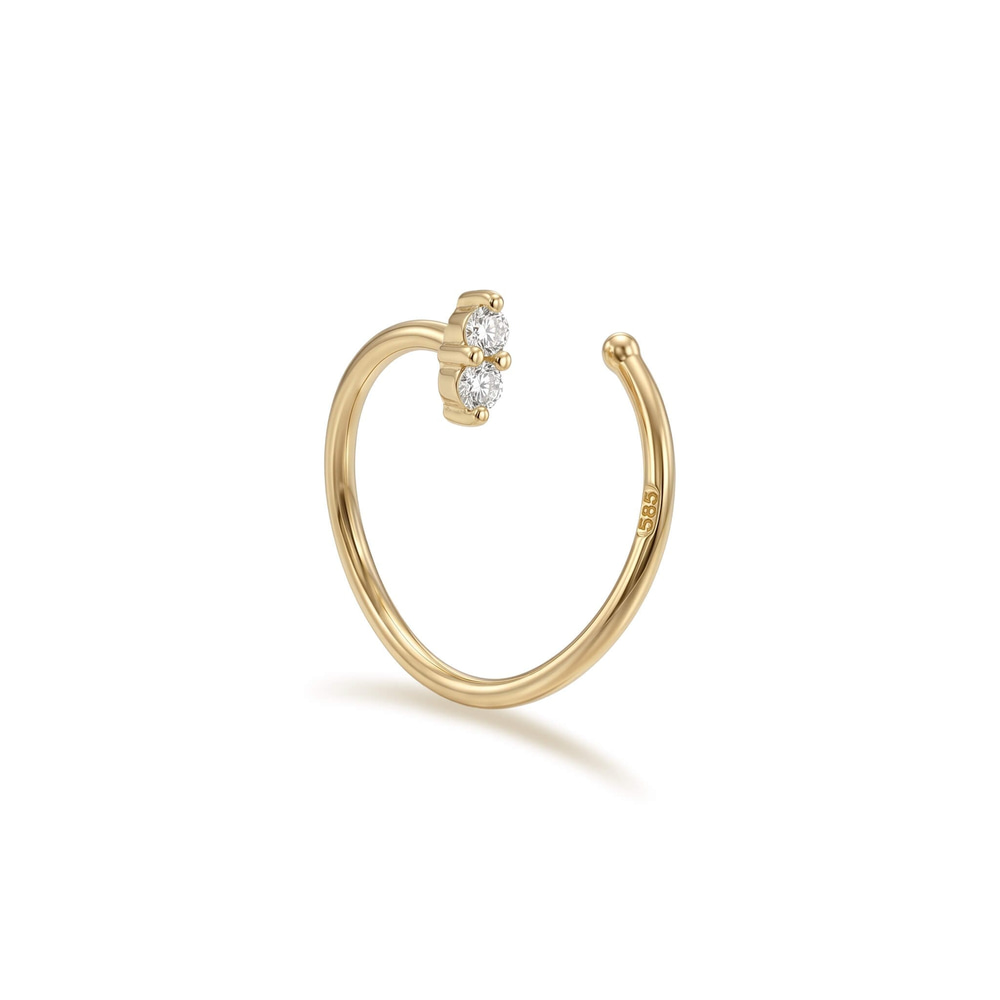 14 Ayar Altın Yusufçuk Sıkıştırmalı Hızma - Dianora Piercing Jewelry