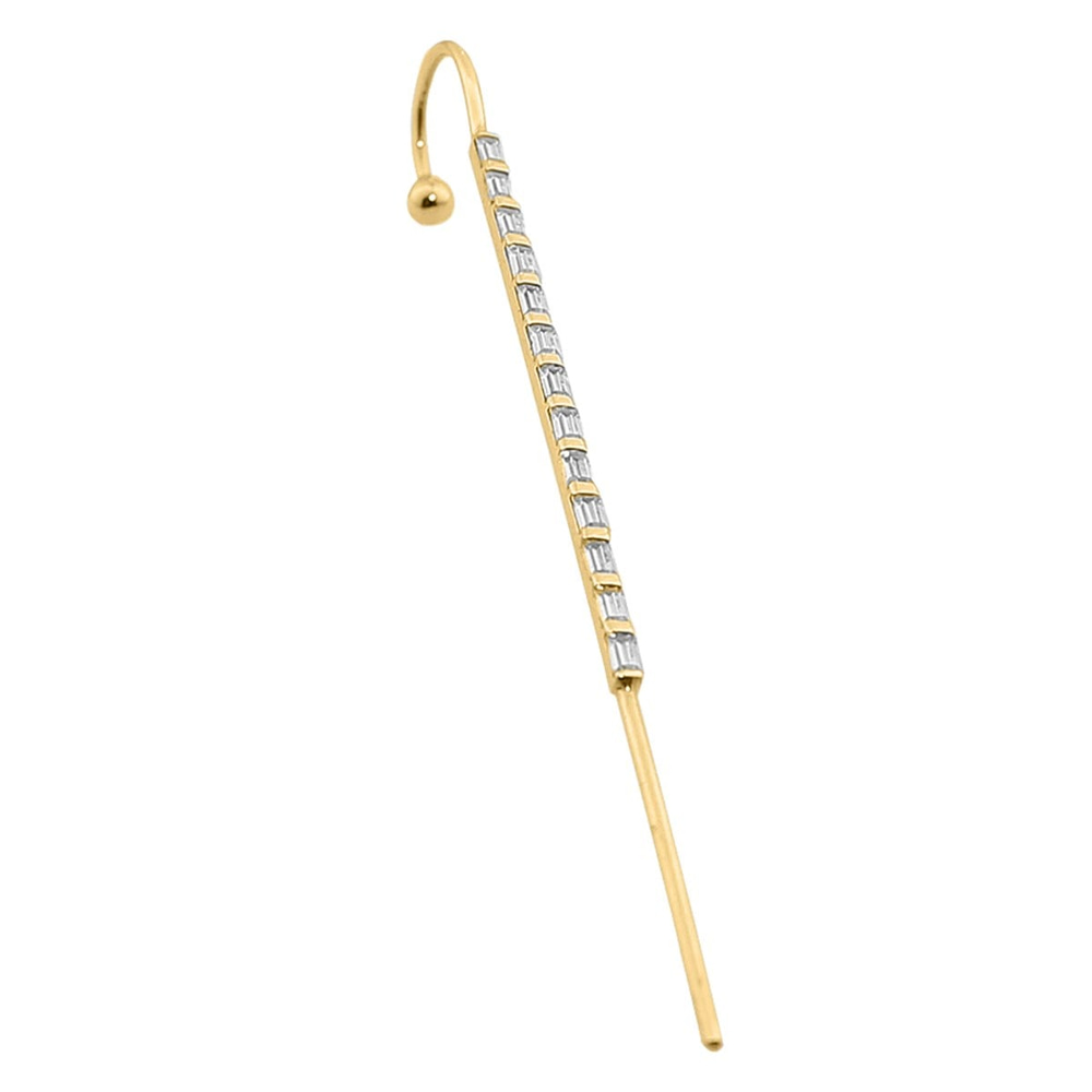 Baget Taşlı Dal Motifli Hook/Baston Küpe