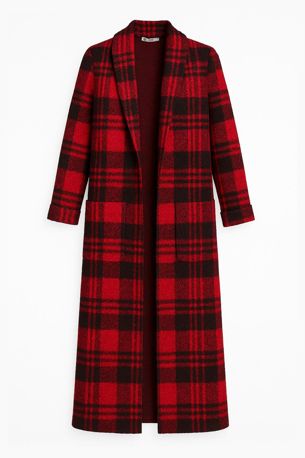 EKOSE YÜN VİSKON CEPLİ ŞAL YAKA KABAN