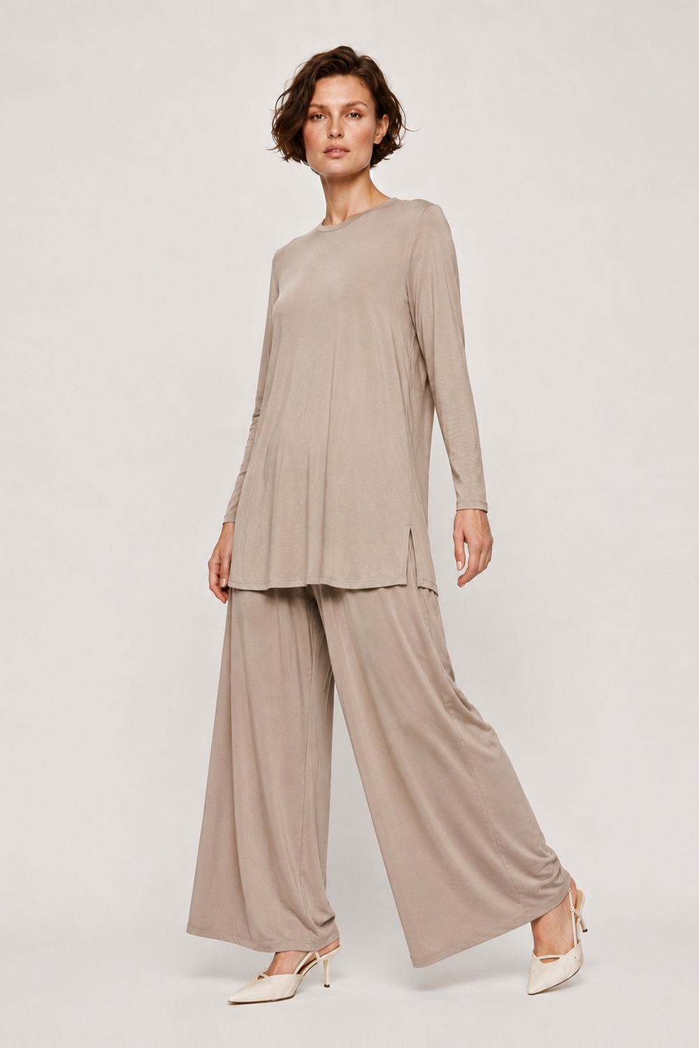 RAYON GENİŞ PAÇA PANTOLON ETEK