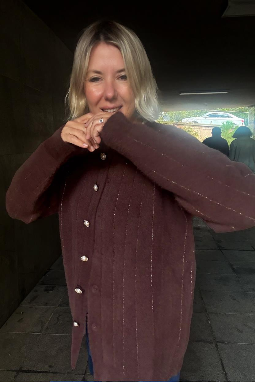 TRİKO ANGORA SİMLİ UZUN HIRKA