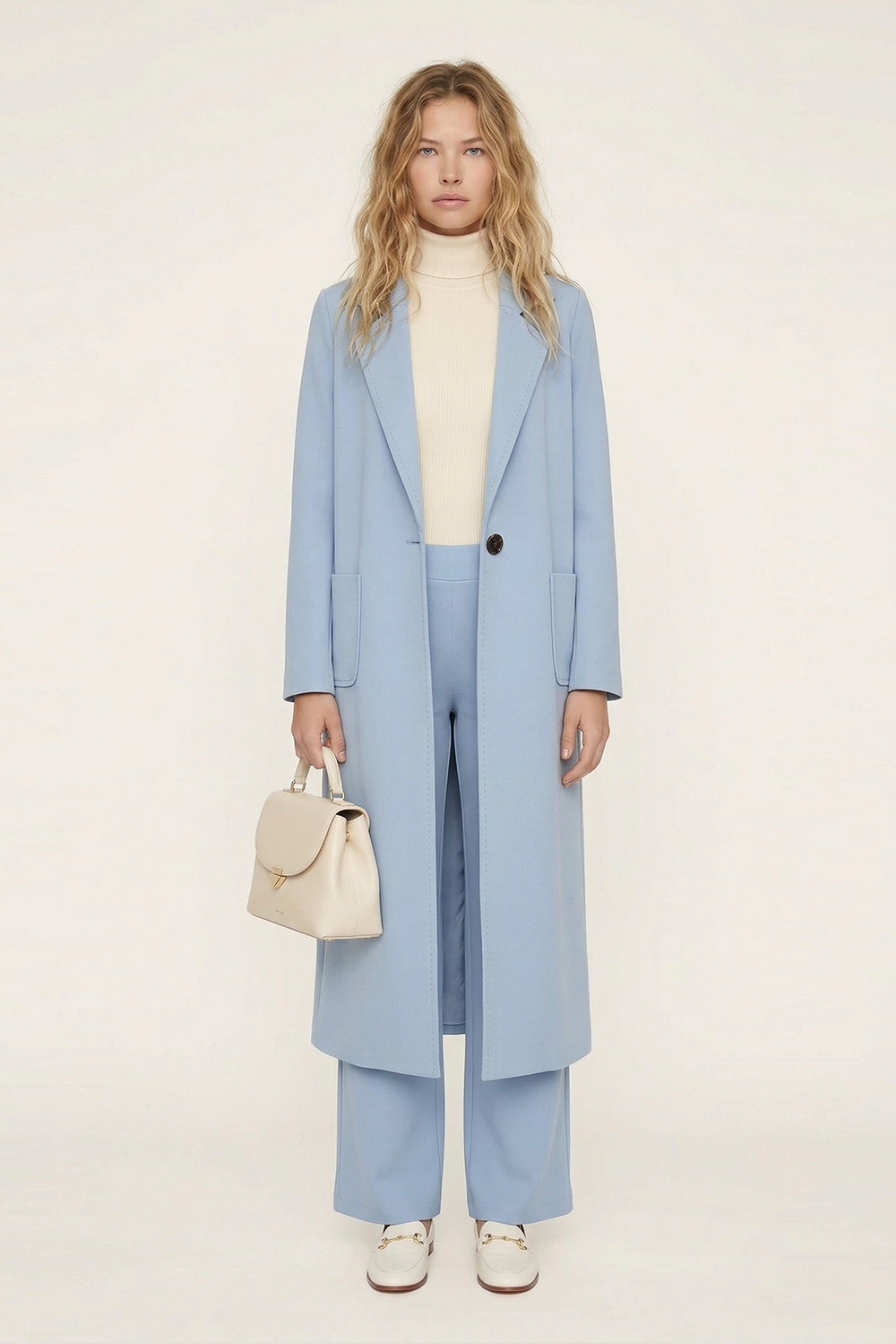 SCUBA PUNTO DİKİŞLİ UZUN BLAZER CEKET