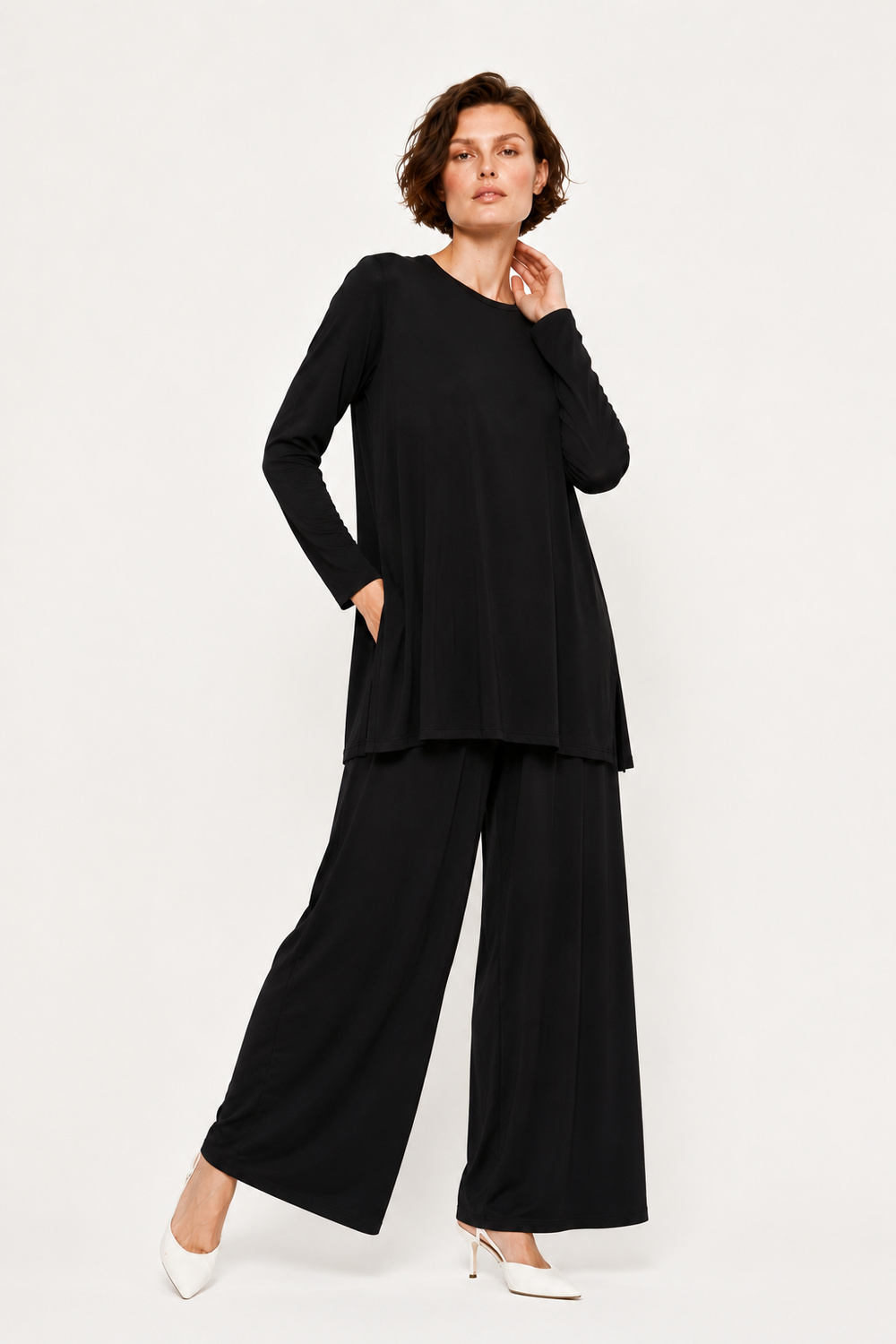 RAYON GENİŞ PAÇA PANTOLON ETEK