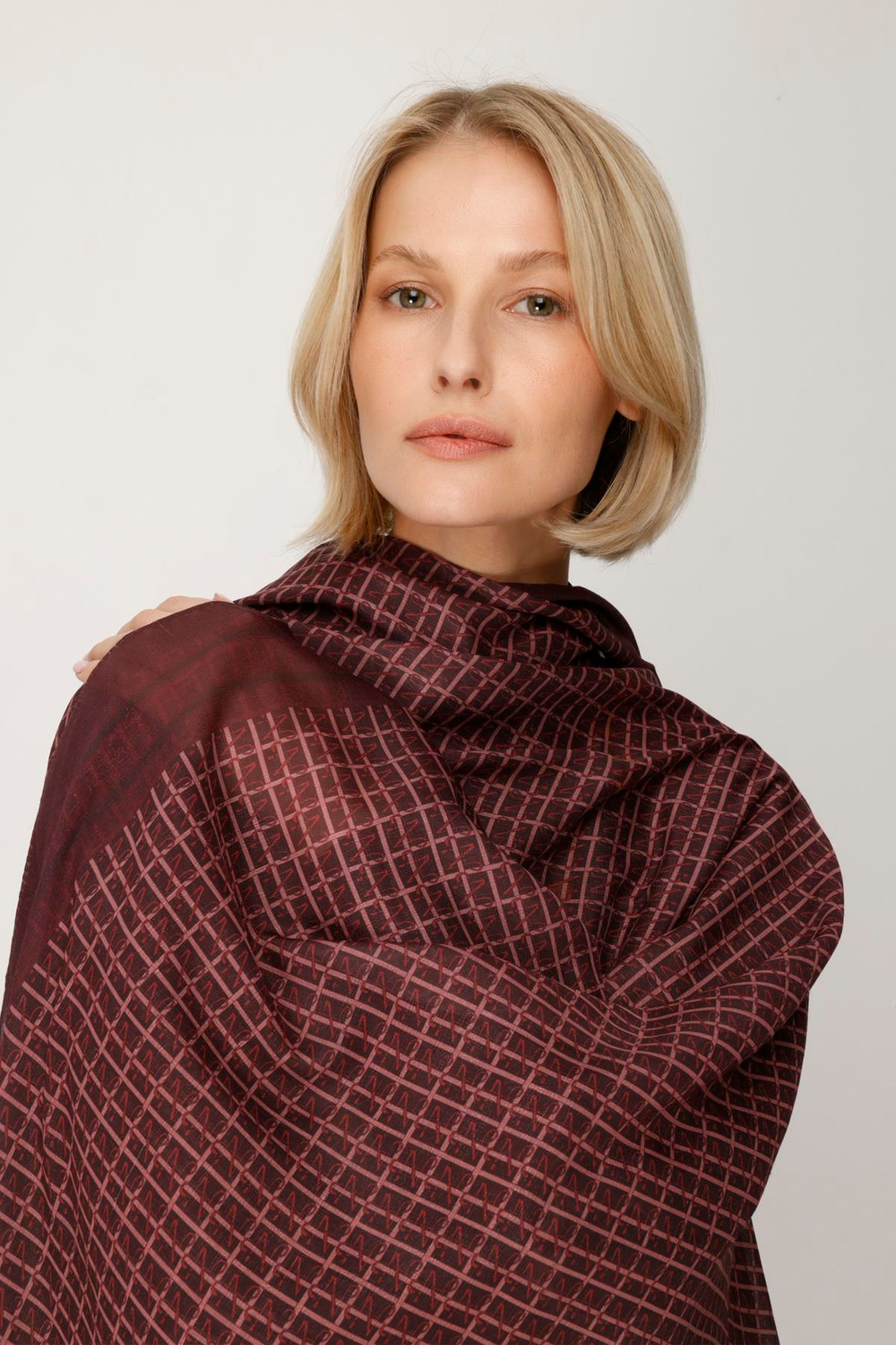 COTTON NOİ MONOGRAM DESENLİ ŞAL