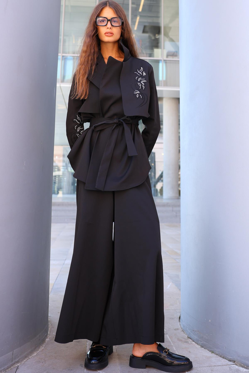 KOTON ÖNDEN GİZLİ FERMUARLI GENİŞ PAÇA PANTOLON	 	 	 	 	 	 	 	 	 	