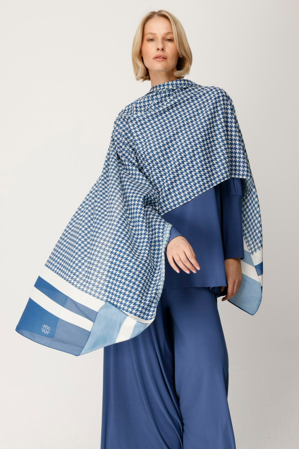 DÜZ KOTON KAZ AYAGI DESEN ŞAL