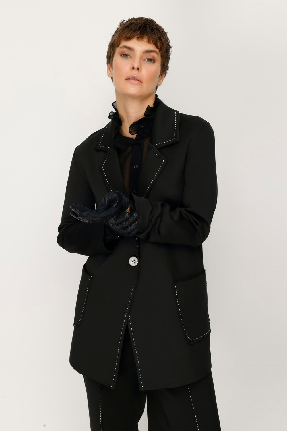 SCUBA PUNTO DİKİŞLİ ÜSTTEN CEPLİ BLAZER