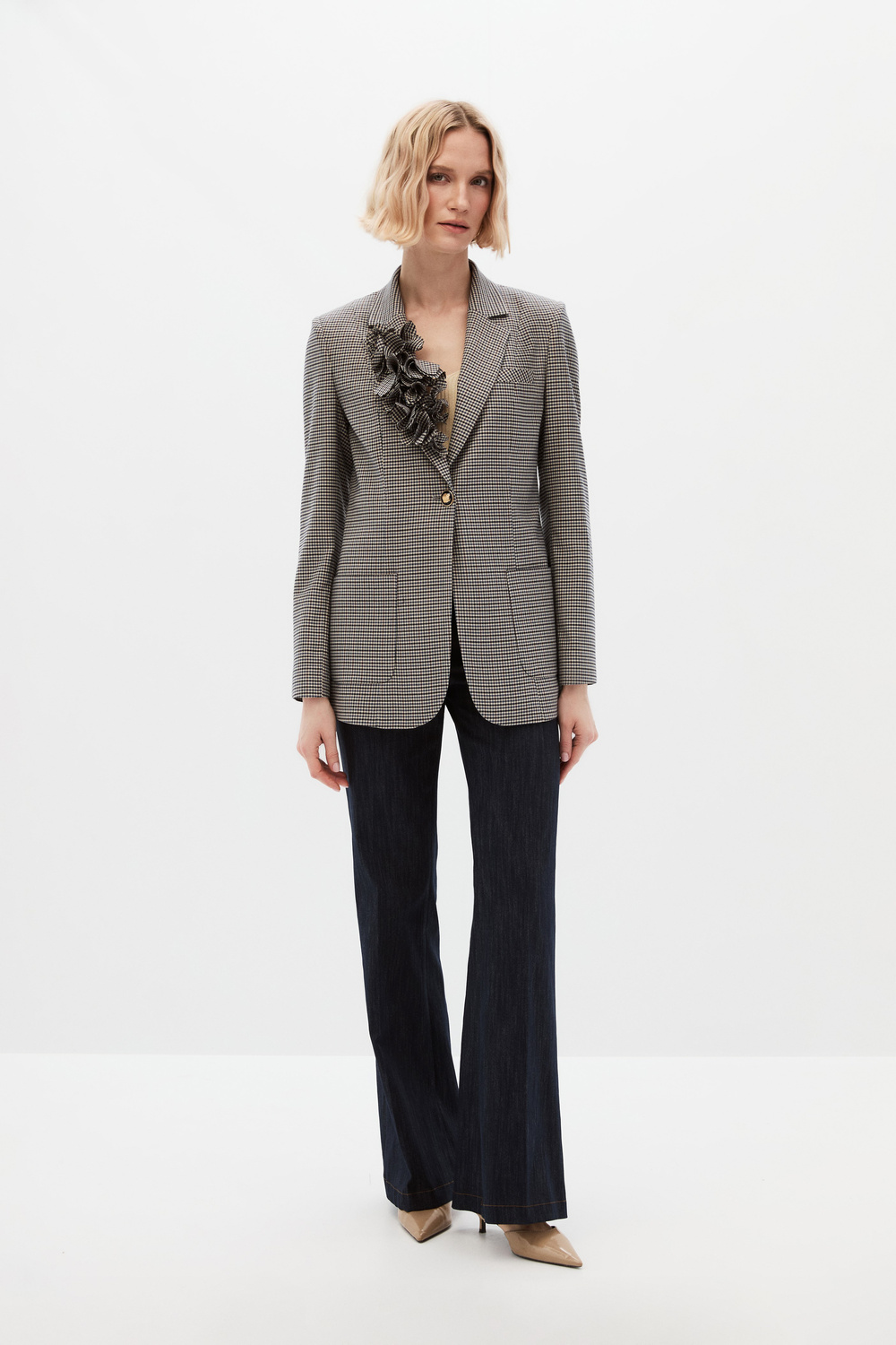 Çiçekli Blazer Ceket