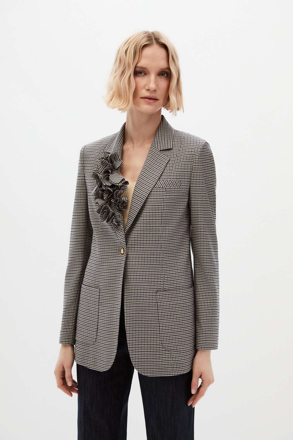 Çiçekli Blazer Ceket