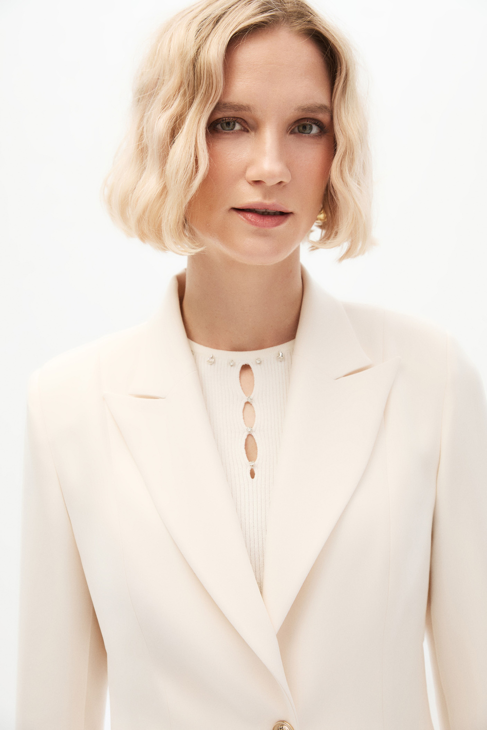 Ekru Blazer Ceket