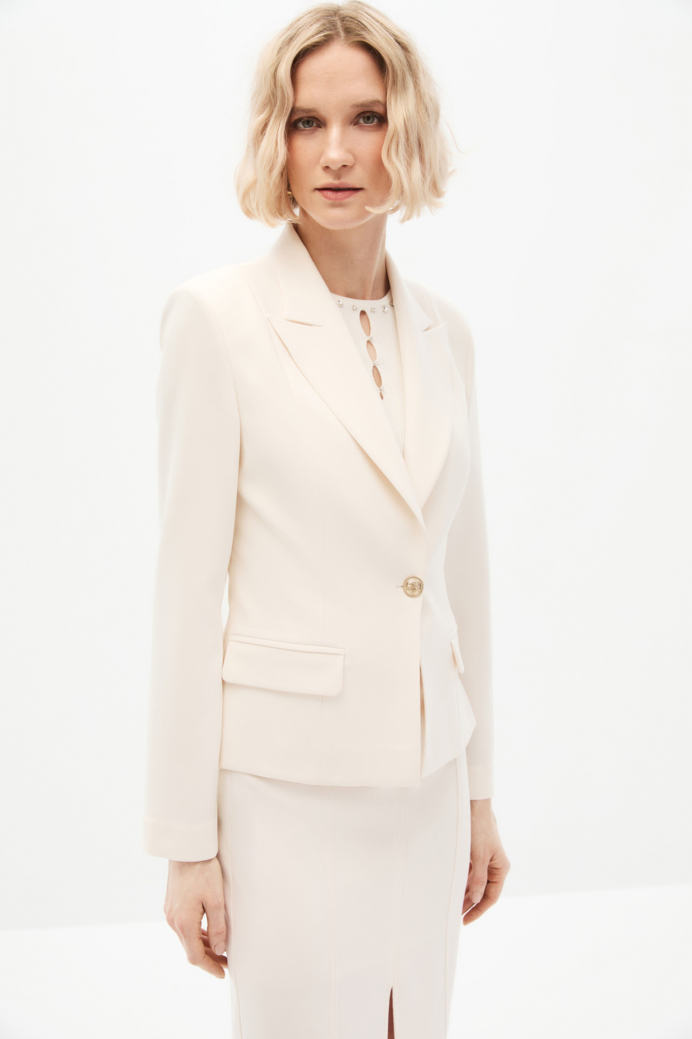 Ekru Blazer Ceket