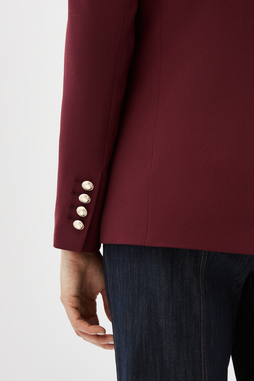 Bordo Fularlı Blazer Ceket