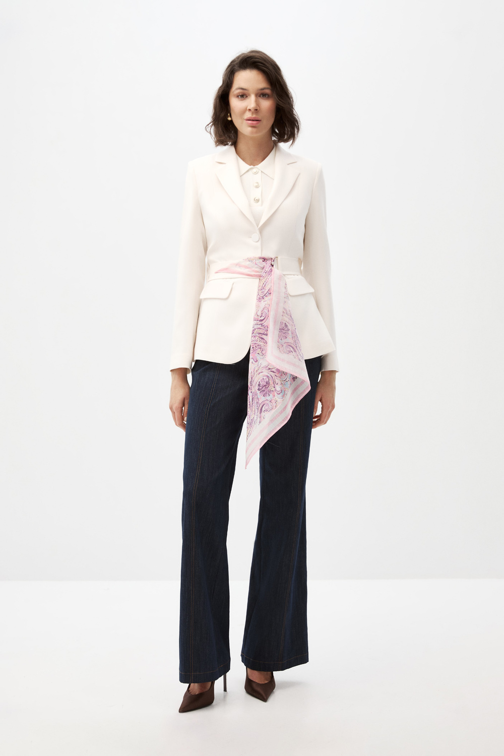 Fularlı Blazer Ceket